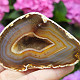Brown agate geode with a Brazil hollow 176g