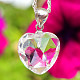 Crystal heart pendant 14mm Ag 925/1000 + Rh