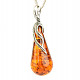 Amber pendant large drop Ag 925/1000 5.8g