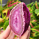 Agate geode with cavity dyed pink 159g from Brazil