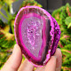 Agate pink dyed geode with cavity 194g