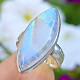 Moonstone ring Ag 925/1000 size 59 (10.2g)