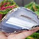 Gray agate geode with hollow 178g (Brazil)