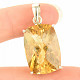 Citrine cut rectangle pendant Ag 925/1000 9.6g