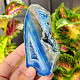 Agate blue dyed geode with cavity 160g from Brazil