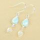 Larimar and moonstone earrings Ag 925/1000