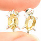 Citrine turtle earrings Ag 925/1000