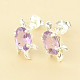 Amethyst cut turtle earrings Ag 925/1000