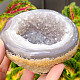 Agate and crystal geode (Brazil) 432g