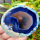 Agate blue dyed geode with cavity 189g from Brazil