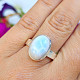 Ring silver oval larimar Ag 925/1000 5.9g size 57