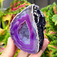 Agate geode with cavity dyed purple 168g from Brazil