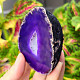 Agate geode with cavity dyed purple 169g from Brazil