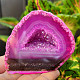 Agate geode with cavity dyed pink 179g from Brazil