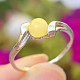 Amber ring Ag 925/1000 1.4g, size 54