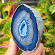 Agate blue dyed geode with cavity 222g