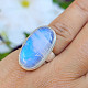 Moonstone ring oval Ag 925/1000 size 52 (10.2g)