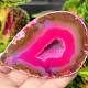 Agate pink dyed geode with cavity 163g from Brazil