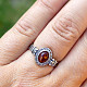 Ring amber Ag 925/1000 sterling silver