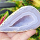 Gray agate geode with hollow 164g (Brazil)