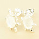 Moonstone earrings turtle Ag 925/1000