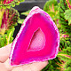 Agate pink dyed geode with cavity 171g from Brazil