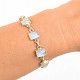 Moonstone bracelet rectangle Ag 925/1000 14.5g