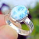 Ring silver larimar Ag 925/1000 5.2g size 62