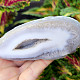 Agate gray geode with a hollow 293g from Brazil