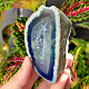 Agate blue dyed geode with cavity 157g from Brazil