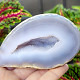 Gray agate geode with hollow 193g (Brazil)