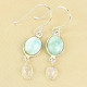 Earrings larimar and moonstone Ag 925/1000