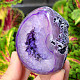 Agate geode with cavity dyed purple 197g from Brazil