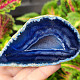 Agate blue dyed geode with cavity 171g