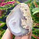 Gray agate geode with hollow 154g (Brazil)