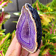 Agate geode with cavity dyed purple 180g