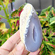 Gray agate geode with hollow 173g (Brazil)