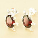 Tortoise earring garnet Ag 925/1000