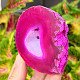 Agate pink dyed geode with cavity 179g