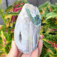 Gray agate geode with hollow 262g (Brazil)