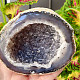 Gray agate + geode crystal 383g