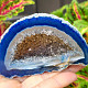 Agate blue dyed geode with cavity 217g