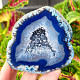 Agate blue dyed geode with cavity 253g