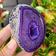 Agate geode with cavity dyed purple 213g