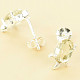 White topaz turtle earrings Ag 925/1000