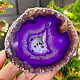 Agate geode with cavity dyed purple 239g