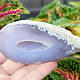 Gray agate geode with hollow 173g (Brazil)