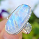 Moonstone ring oval Ag 925/1000 size 55 (9.2g)