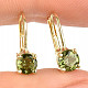 Vltavín 5mm earrings gold Au 585/1000 14K 1.96g