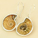 Ammonite earrings Ag 925/1000 7.4g